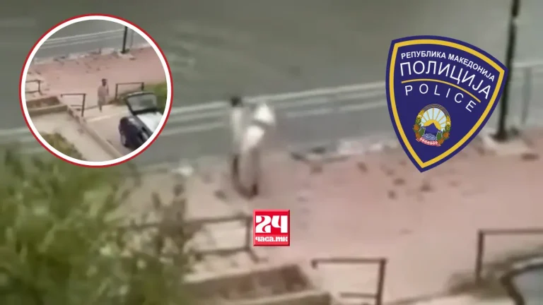 (ВИДЕО) Полицијата брзо го пронајде и уапси тетовецот кој фрлаше вреќи отпад во Пена