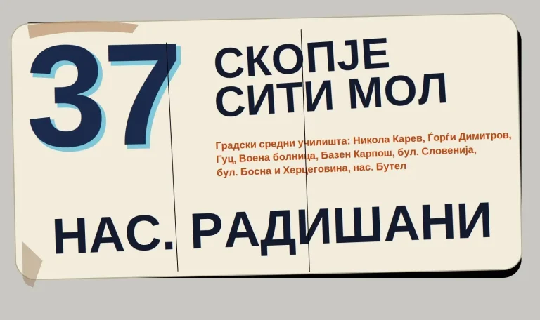 НОВА ЛИНИЈА ВО ЈСП: Повторно ќе вози автобусот со број 37, но со нова траса