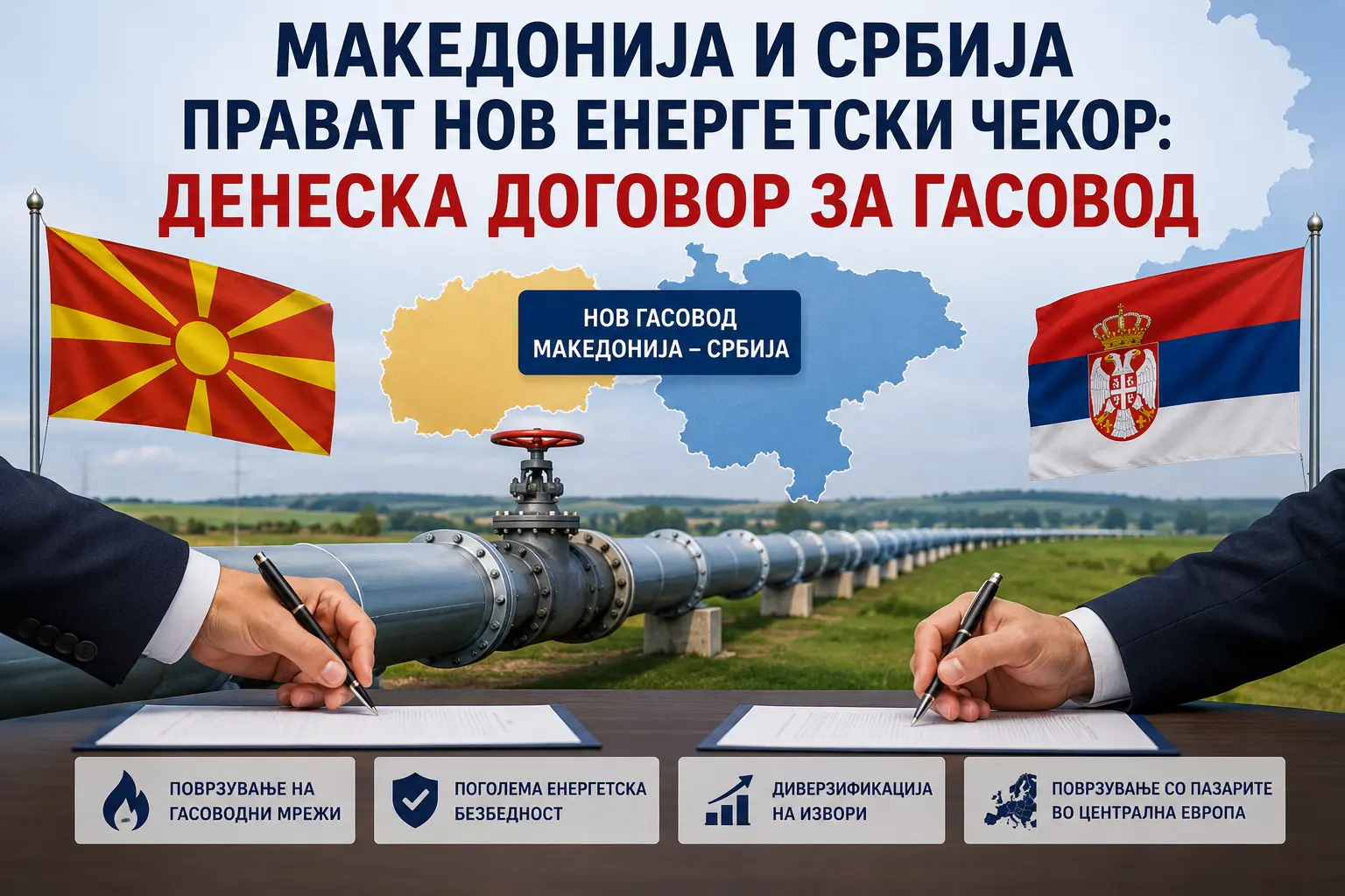 Македонија и Србија прават нов енергетски чекор: Денеска договор за гасовод