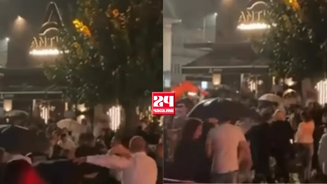 (ЕКСКЛУЗИВНО ВИДЕО) НИ ДОЖДОТ НЕ ГИ ЗАПИРА БЕРОВЧАНИ: Вака изгледа центарот на Берово во 2 по полноќ