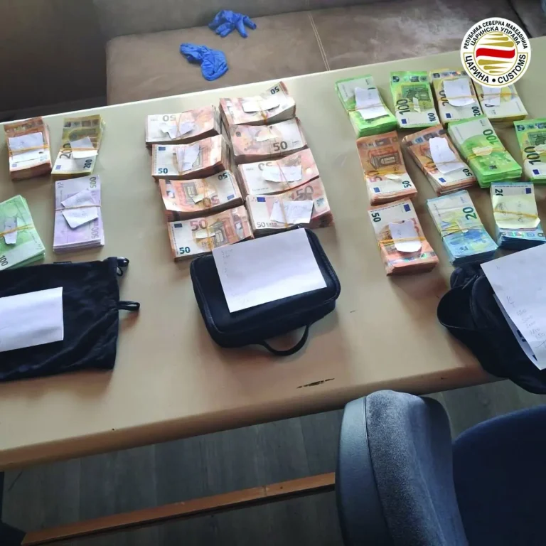 (ВИДЕО) УНГАРЕЦ СО 200.000 ЕВРА ВО ПОВЕЌЕ ТОРБИ: Цариниците го спречија обидот за нелегален внес на девизи