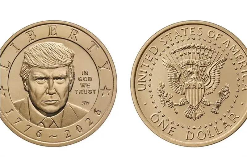 Доналд Трамп влезе во историјата: Неговиот лик се појави на американска монета
