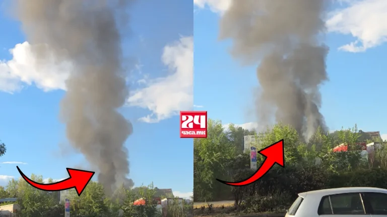 (ЕКСКЛУЗИВНО ВИДЕО) ГОРИ КАЈ ФАКОМ: Чад над Скопје, пожар избувна спроти АСУЦ
