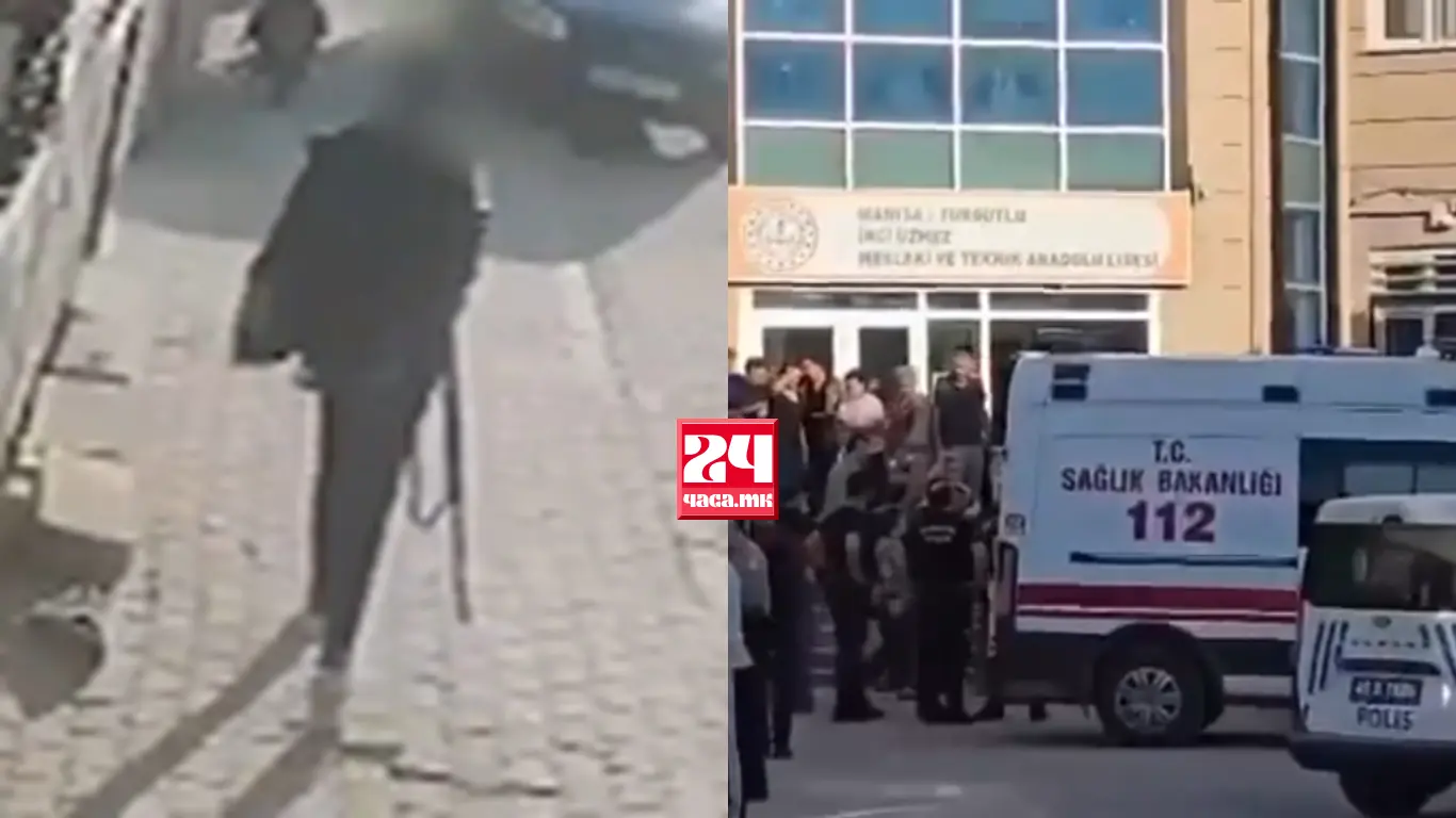 (ВИДЕО) ПУКАЊЕ ПРЕД УЧИЛИШТЕ ВО ТУРЦИЈА: Осум лица се ранети, напаѓачот е приведен