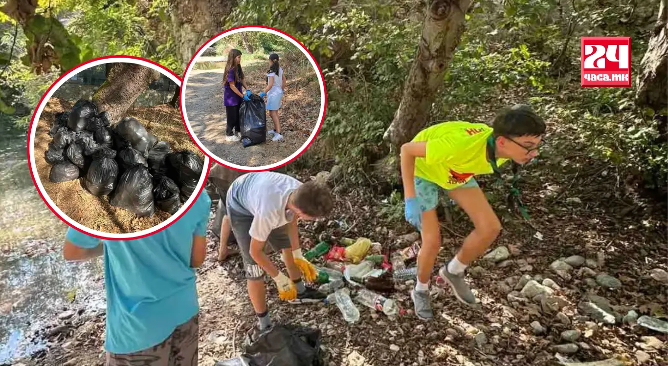 ИЗВИДНИЦИ СО ЕКО АКЦИЈА НА БАБУНА: Собрани вреќи отпад од клисурата Пешти