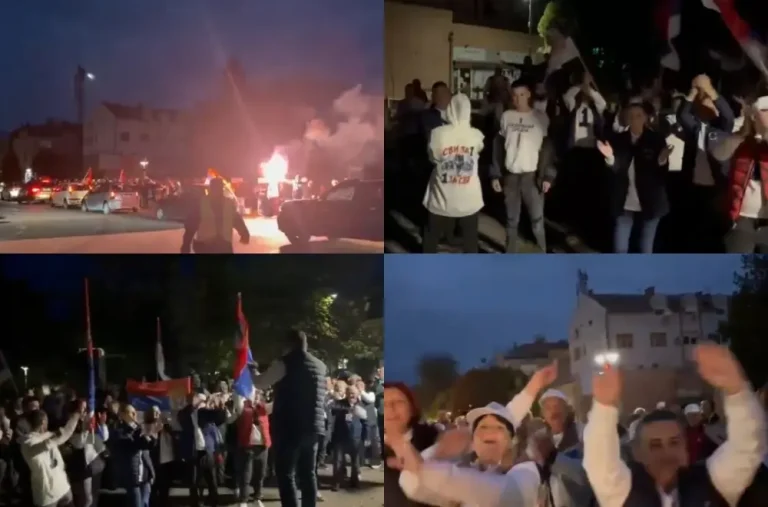 (ВИДЕО) БЕЛГРАД ВЕЧЕРВА ПРЕПОЛН: Илјадници граѓани на завршниот митинг на студентската листа