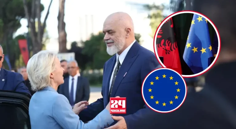 „АЛБАНИЈА ЌЕ ЈА НАПРАВИ ЕВРОПСКАТА УНИЈА ПОСИЛНА“: Фон Дер Лајен со пофалби за Албанија на патот кон ЕУ од Тирана 🇦🇱🇪🇺