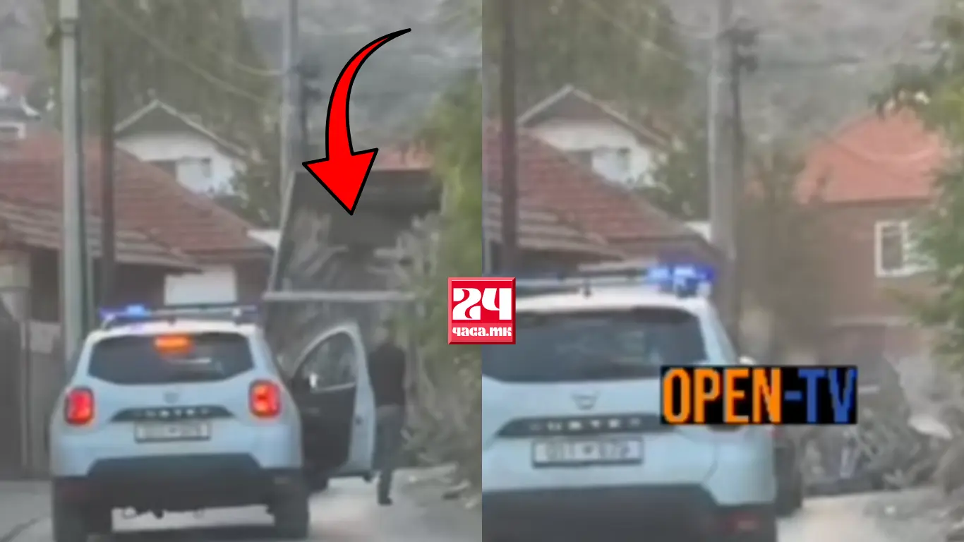 (ВИДЕО) ДРВОКРАДЦИ БЕГААТ ОД ПОЛИЦИЈАТА ВО ЛИПКОВО: Ги истовариле дрвата среде пат да го попречат движењето