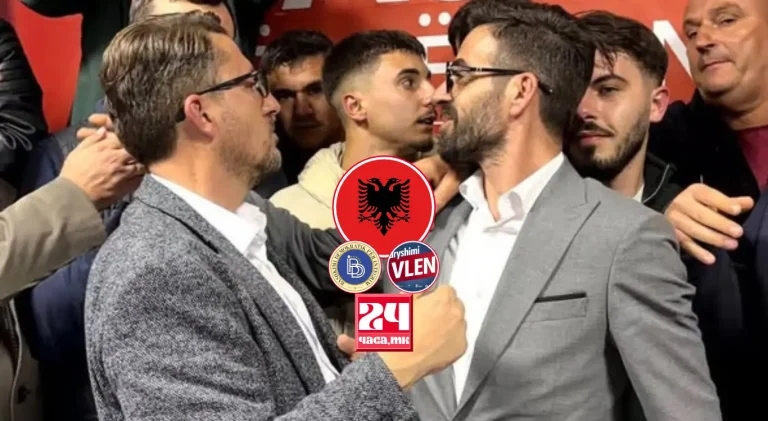 (ВИДЕО) КАНДИДАТОТ НА ВЛЕН МУ ЧЕСТИТАШЕ НА РИВАЛОТ ОД ДУИ: Лично го поздрави влезот во вториот круг во Брвеница